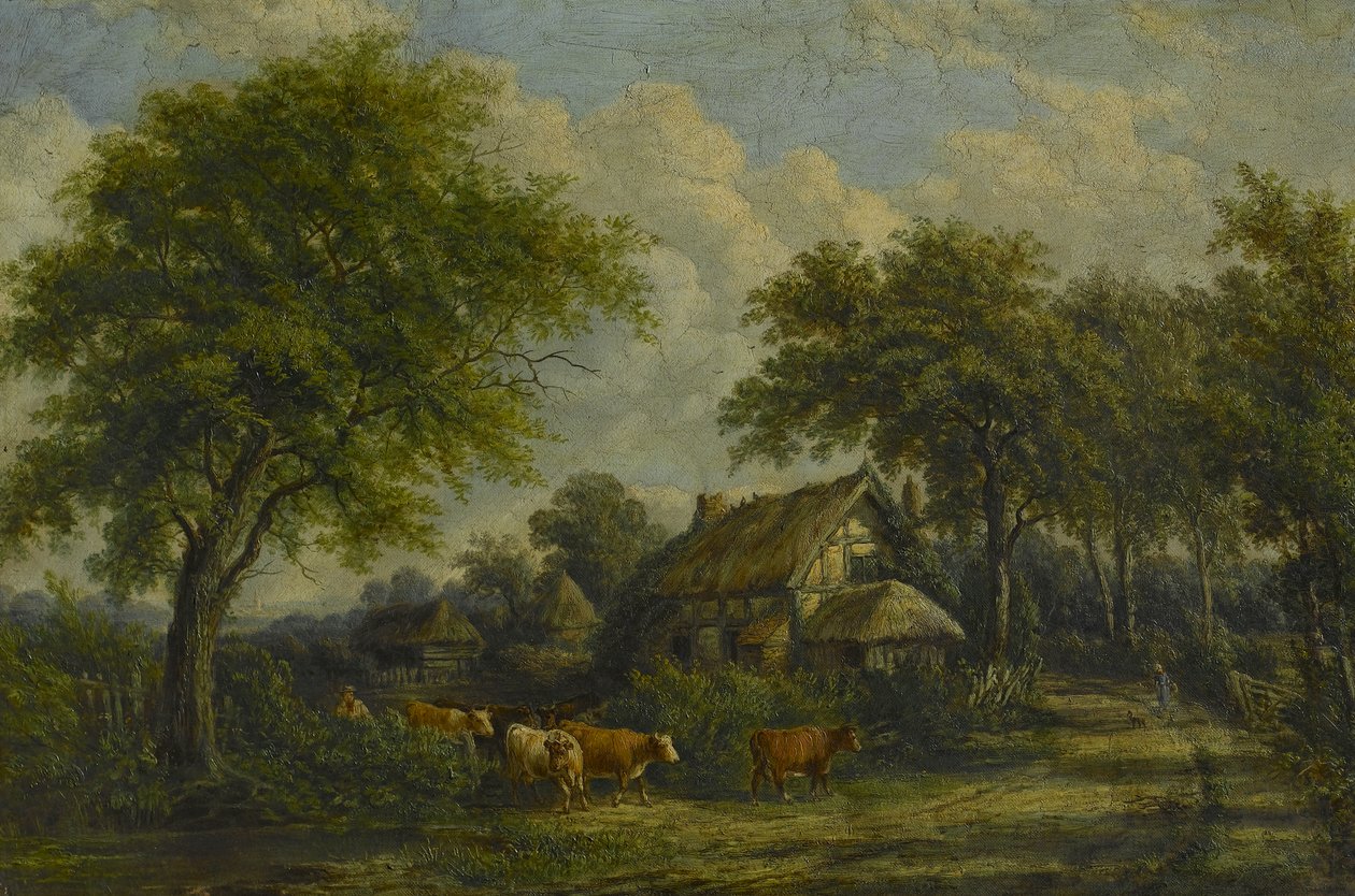 Berkswell yakınlarında, 1850 dolayları by English School