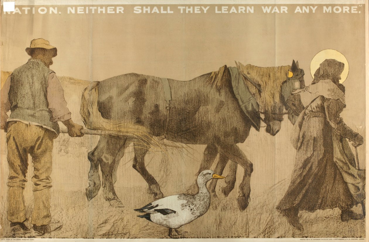 Artık Savaşı Öğrenmeyecekler, 'The Empire Stands for Peace' serisinden (renkli lito) by English School