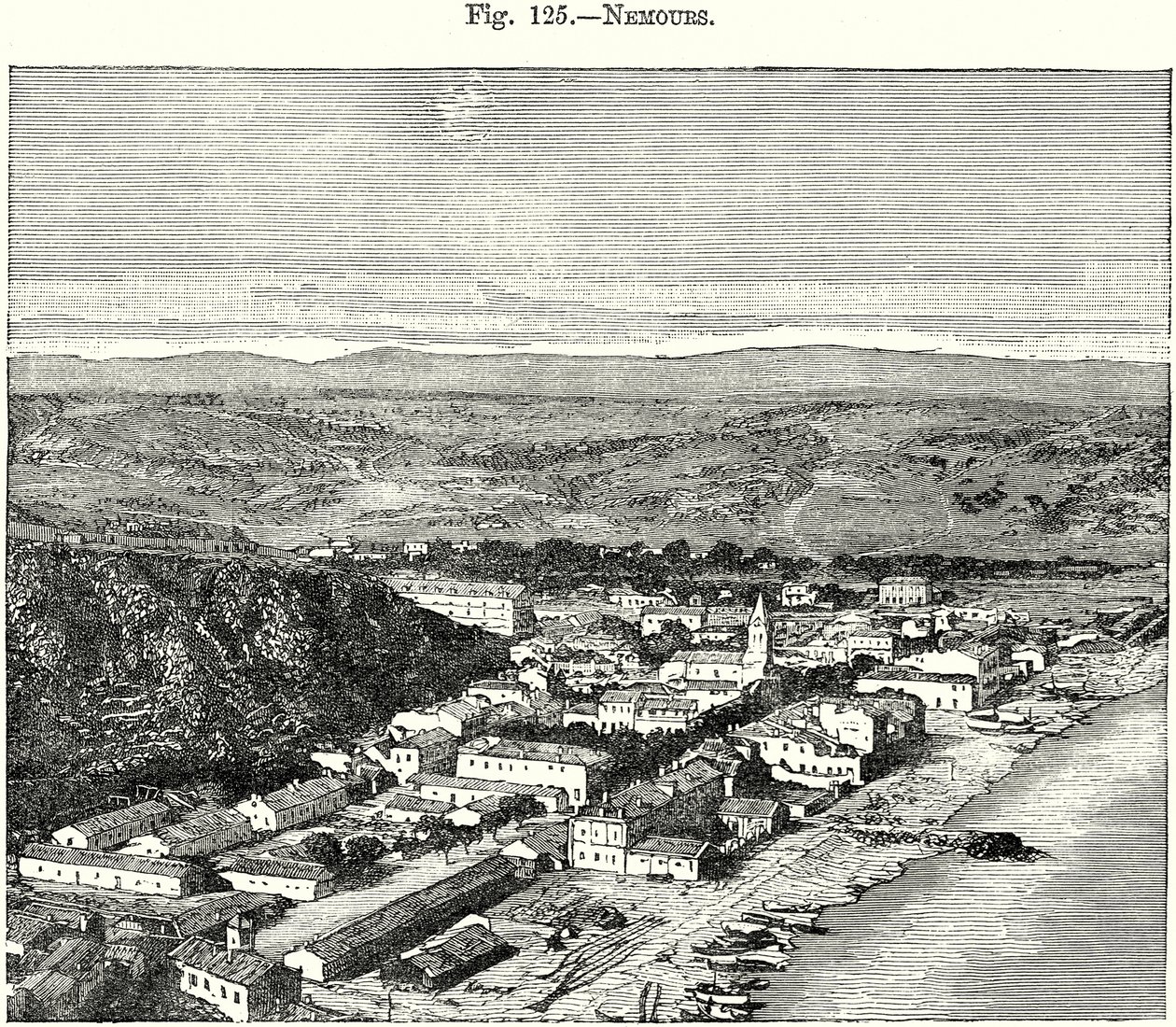 Nemours (gravür) by English School