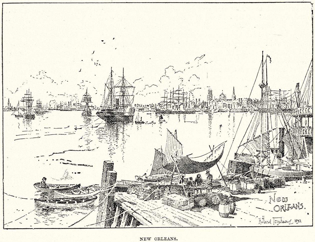New Orleans (gravür) by English School