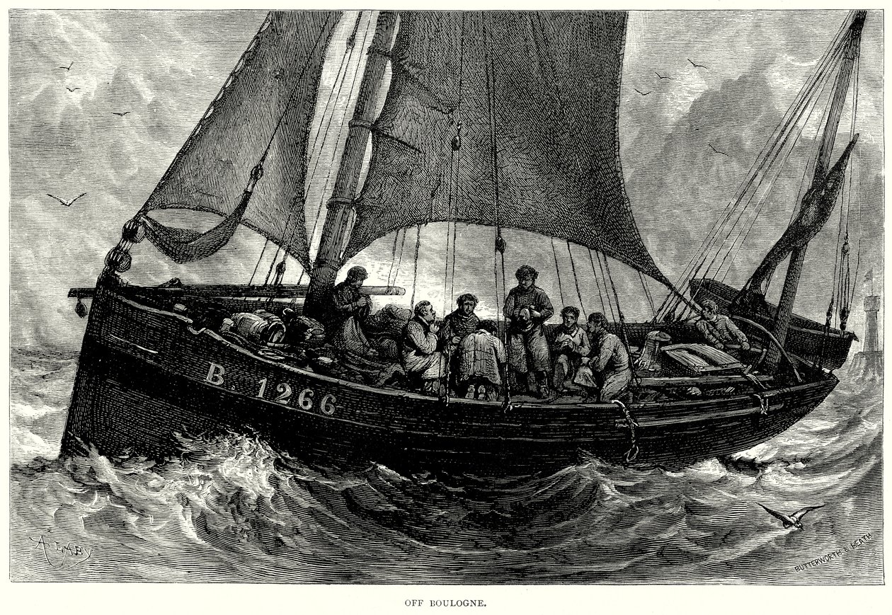 Off Boulogne (gravür) by English School