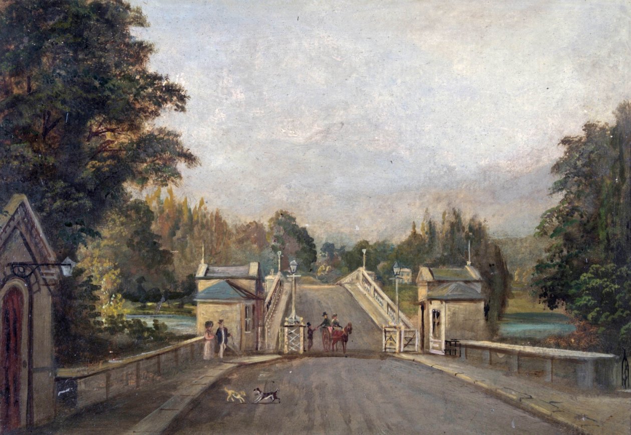 Eski Richmond Köprüsü, 1779 by English School