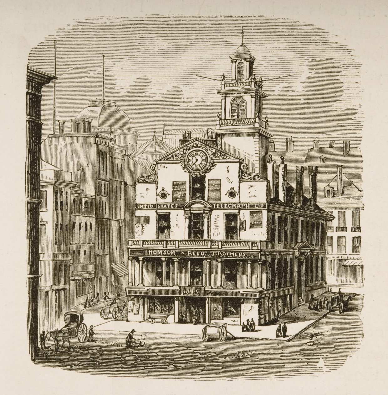 Old State House, Boston, 1870 dolaylarında, Dini Yol Cemiyeti tarafından yayınlanan 