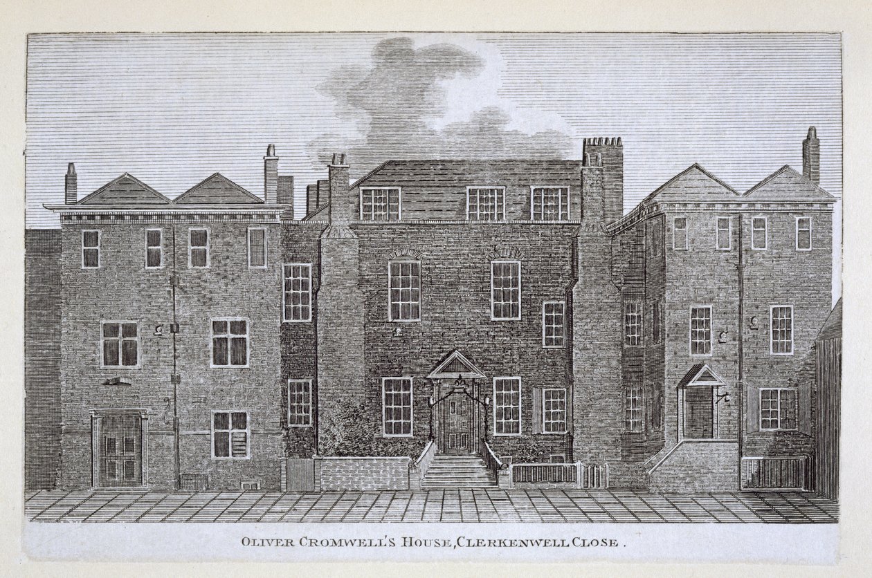 Oliver Cromwells Evi, Clerkenwell Close, 19. yüzyıl by English School