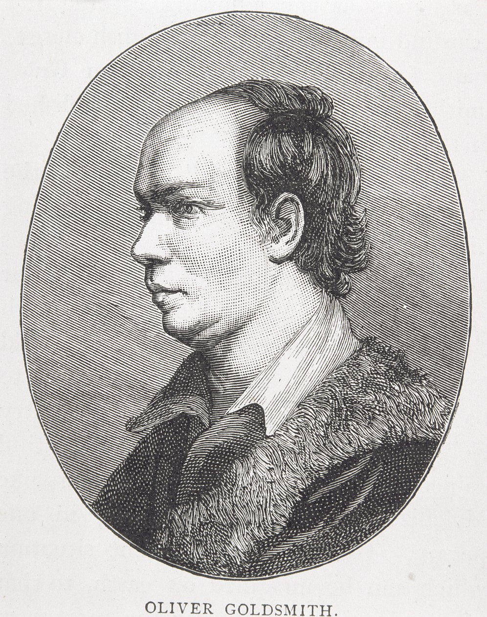 Oliver Goldsmith (1730-74) (gravür) (ayrıca bkz. 105778) by English School