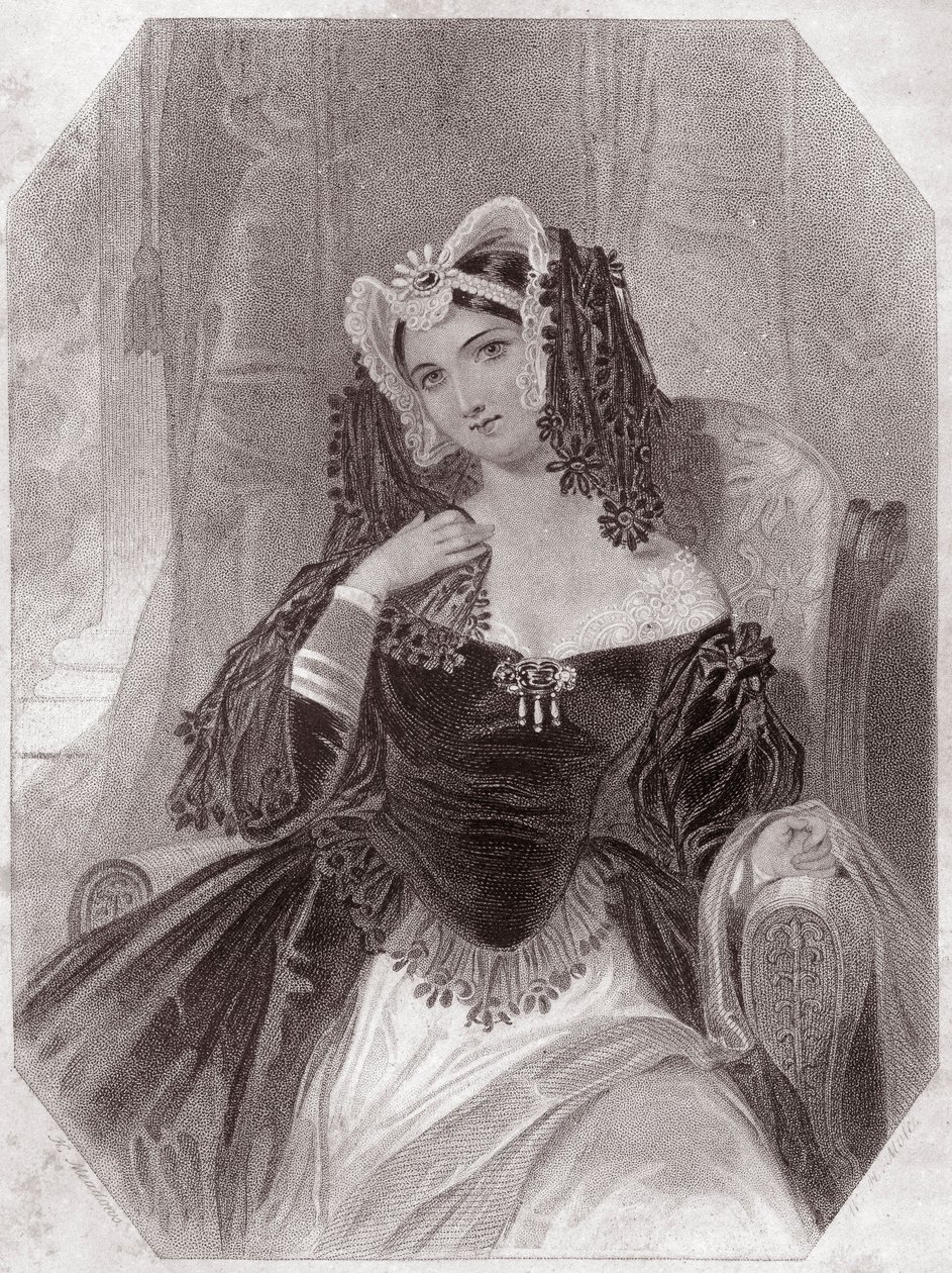 Olivia (“” Onikinci gece) (On İkinci Gece) - in - “” Shakespeare Kadın Galerisi, erken dönem Londralı sanatçıların kırk beş ciddi portre koleksiyonu, eleştirel ve edebi notlarla zenginleştirilmiş””””” yaklaşık 1838 - “”den Shakes kadınlarının galerisi by English School