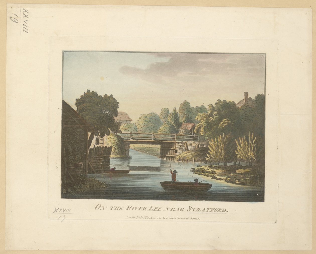 Stratford yakınlarındaki Lee Nehri üzerinde by English School