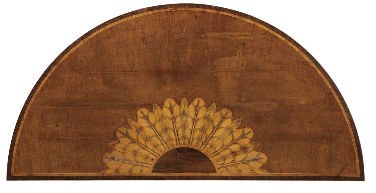 Bir çift George III çift kapı ayaklı oyun masasından biri, c.1780 by English School