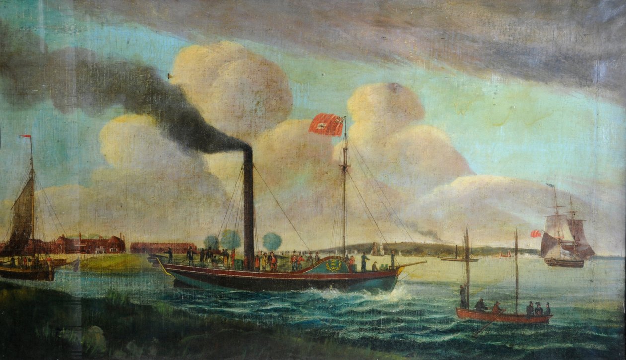 P.S. Barton su kenarında Royal Charter, 1850 civarı (tuval üzerine yağlıboya) by English School
