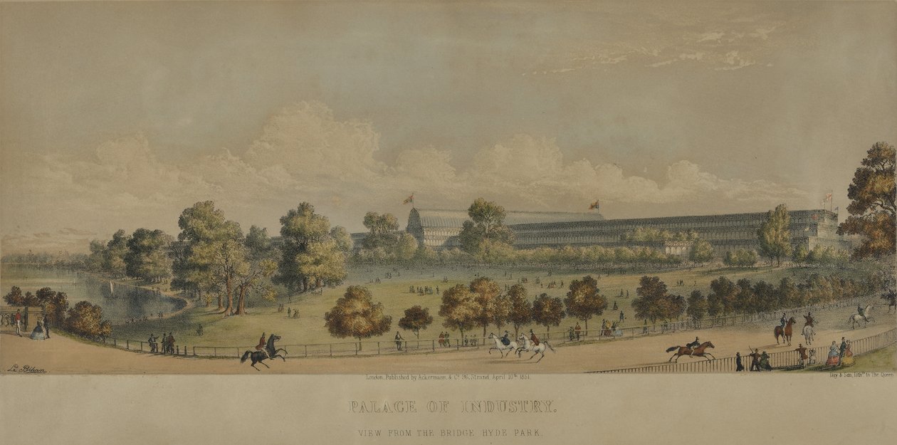 Sanayi Sarayı; Köprüden Görünüm, Hyde Park, 1851 by English School