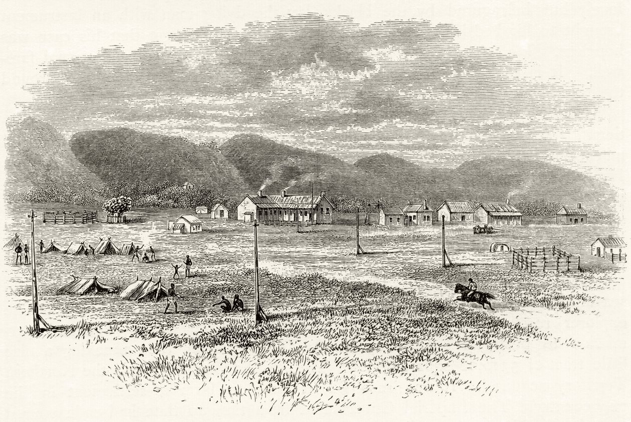 Peake Overland Telegraph Station, Güney Avustralya, c.1880, Howard Willoughby