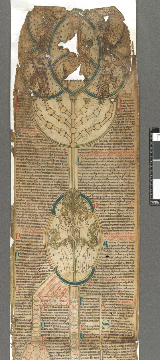 Peter of Poitiers, İsa'nın Soykütüğünde Tarih Özeti (Parşömen) by English School