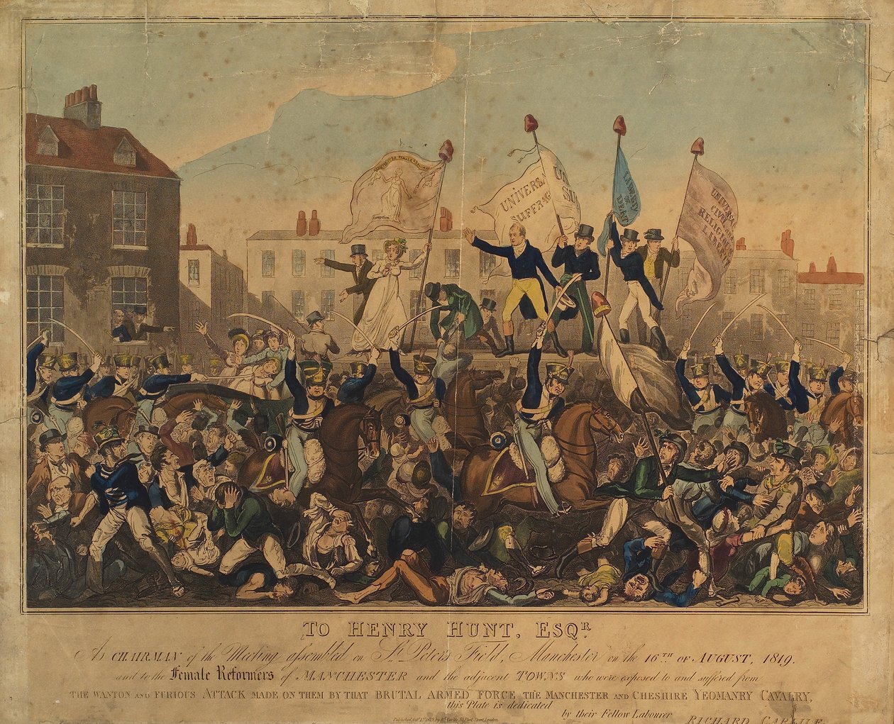 Peterloo Katliamı, 1819 by English School