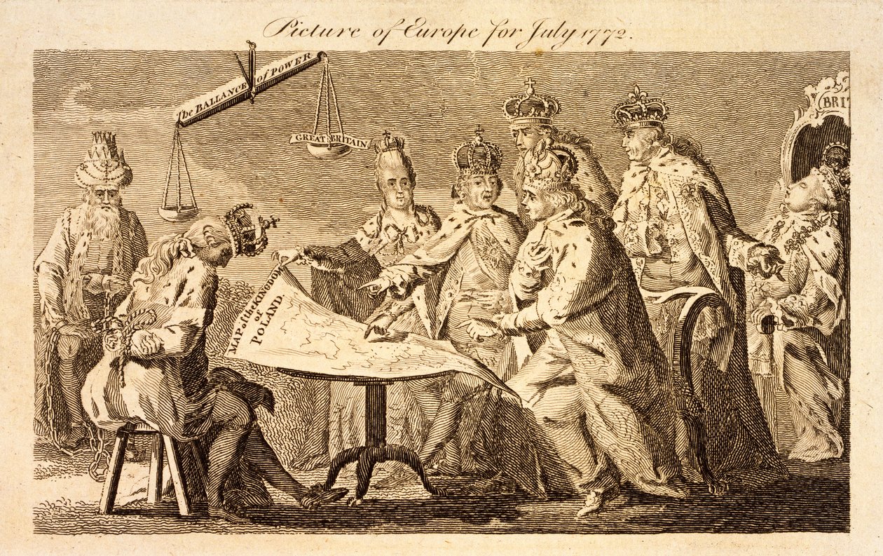 Temmuz 1772, c.1772 için Avrupa resmi (gravür) by English School