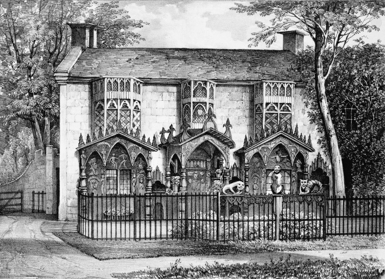 Plas Newydd, Llangollen, Galler yakınlarında, Lady Eleanor Butler ve Miss Ponsonby