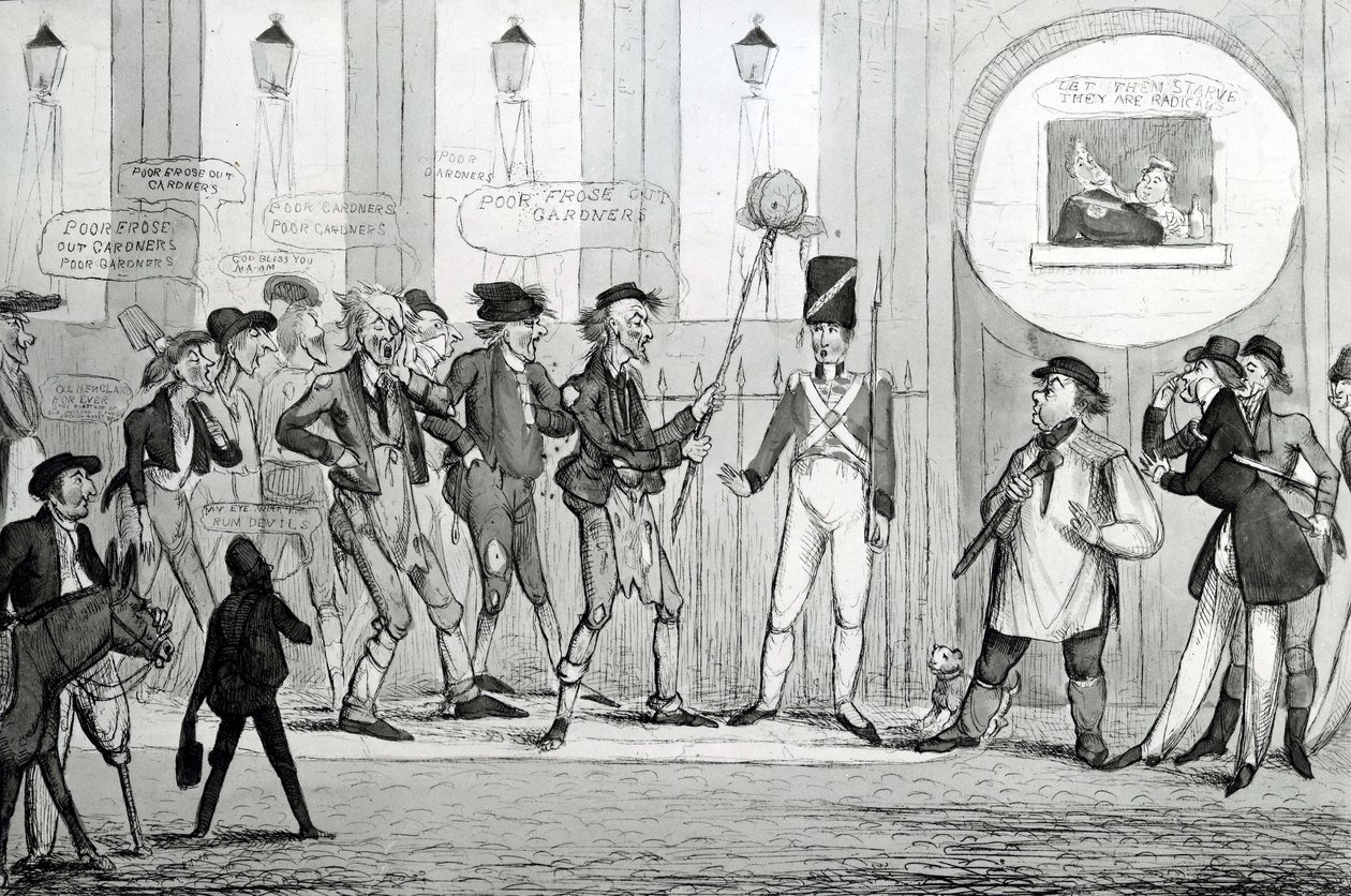 Yoksullar Dondu Gardners, 1820 by English School