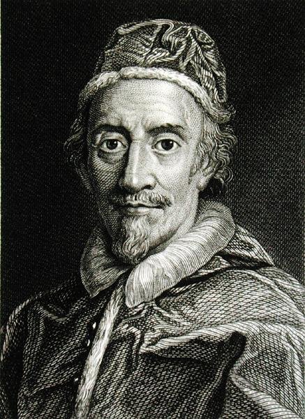 Papa Clement IX (1600-69) (gravür) by English School