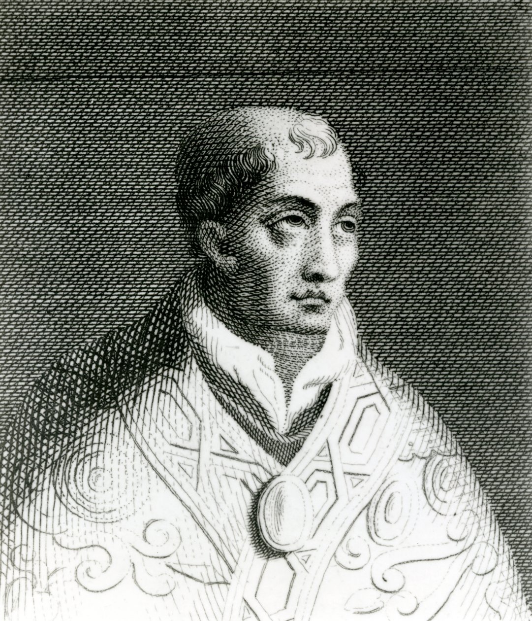 Papa John VIII (820-82) (gravür) by English School