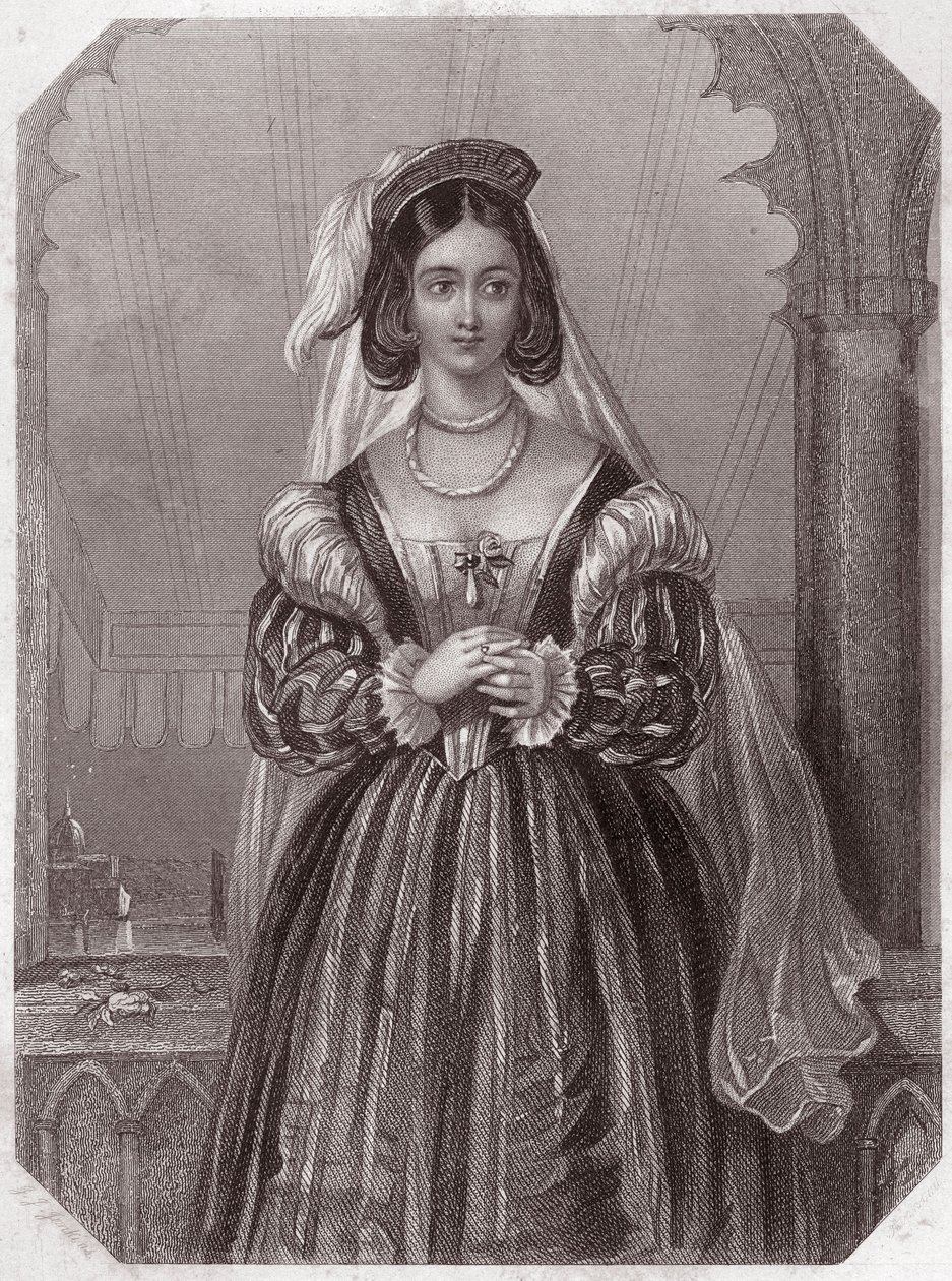 Portia (Venedik Yürüyüşü) Jessica Portia zengin bir mirasçı (Venedik Taciri) - “” Shakespeare Kadın Galerisi, erken dönem Londra sanatçılarının kırk beş ciddi portre koleksiyonu, eleştirel ve edebi notlarla zenginleştirilmiş”””” yaklaşık 1838 - itibaren by English School