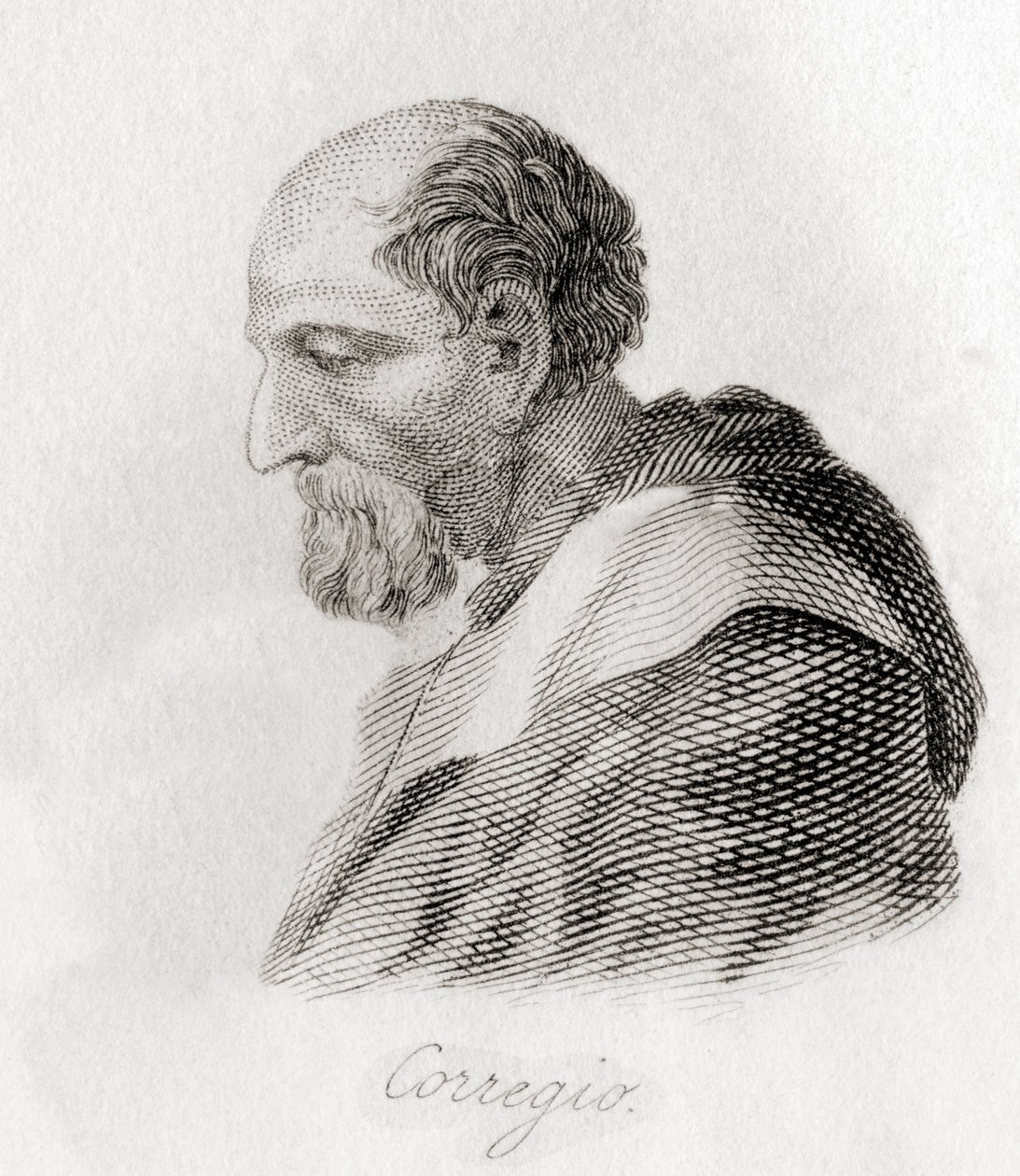 Antonio Allegri da Correggio'nun Portresi by English School