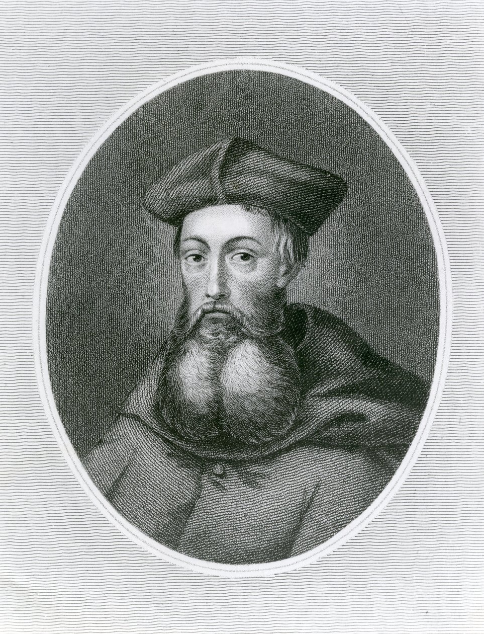 Kardinal Reginald Pole Portresi (1500-58) (gravür) by English School
