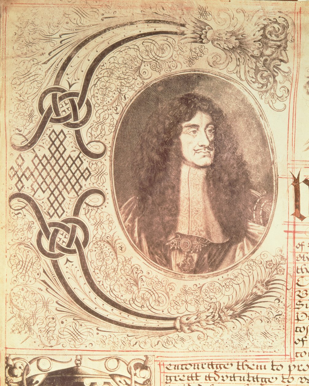 Portrett af Charles II úr skipulagsskrá Hudson