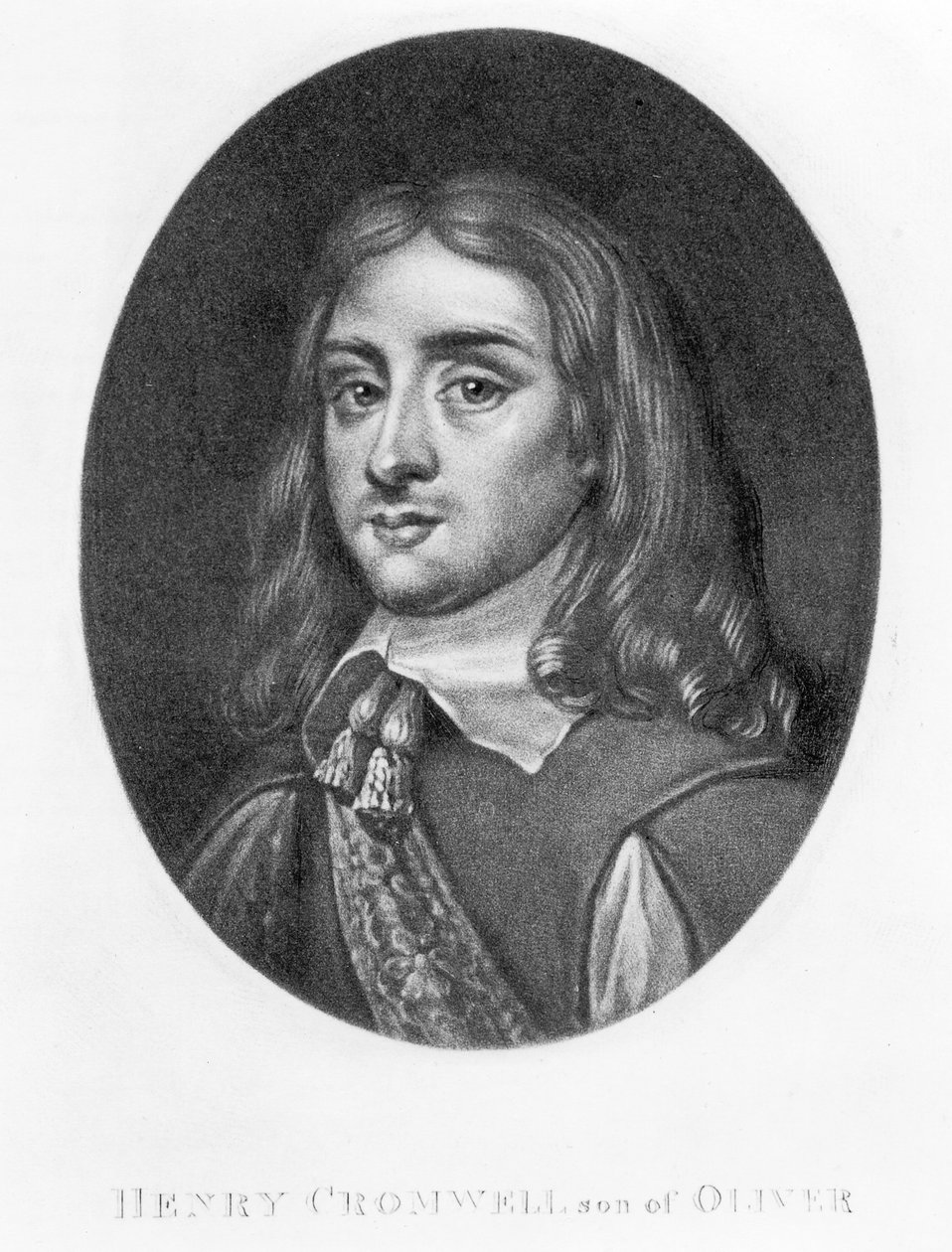 Richard Earlom (1743-1822) ve Charles Turner (c.1773-1857) tarafından oyulmuş Henry Cromwell (1628-74) portresi (mezzotint) by English School