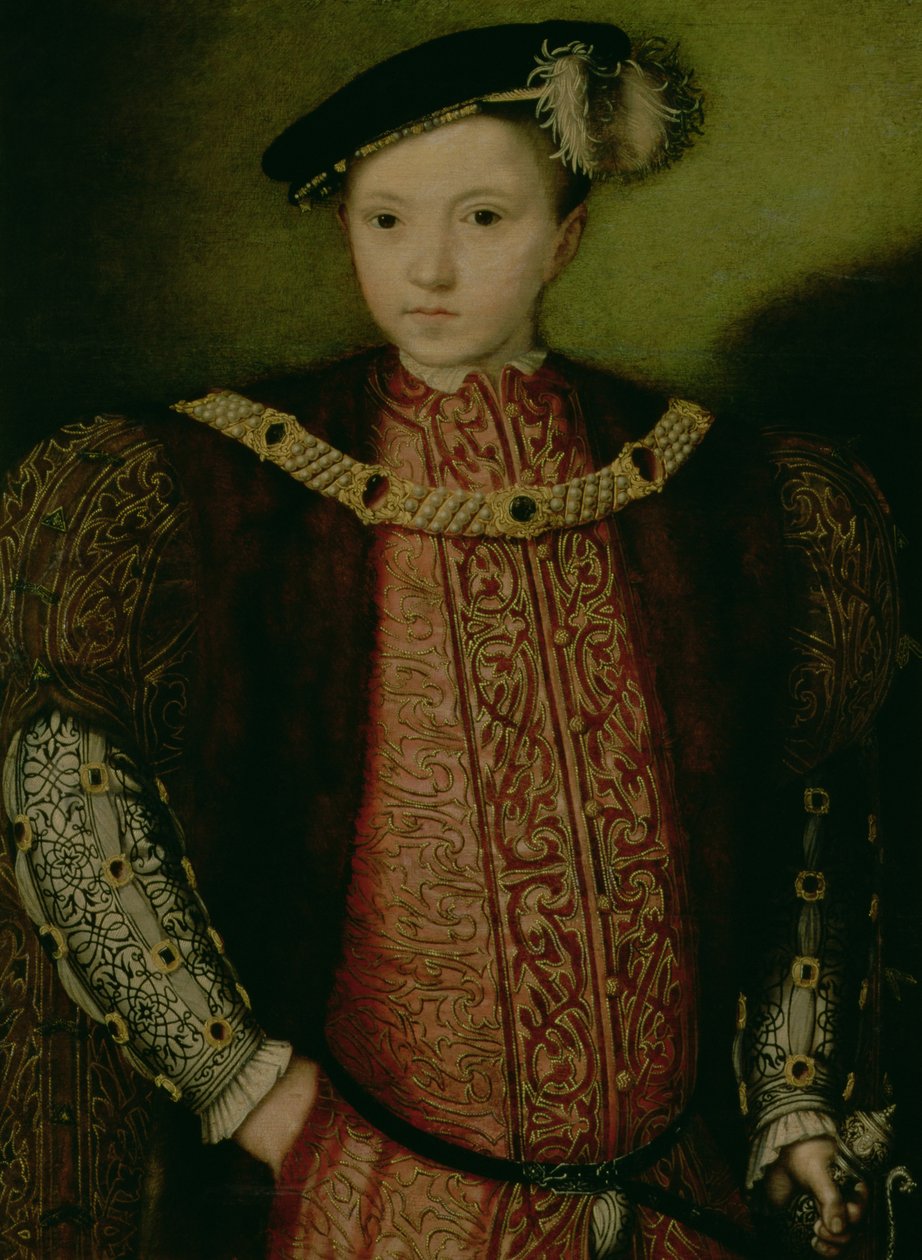 Kral 6. Edward'ın (1537-53) portresi 16. yüzyıl by English School