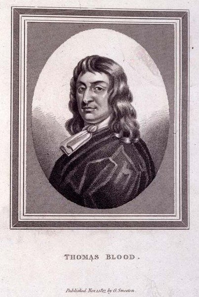 Thomas Blood Portresi (c.1618-80), pub. G. Smeeton tarafından by English School
