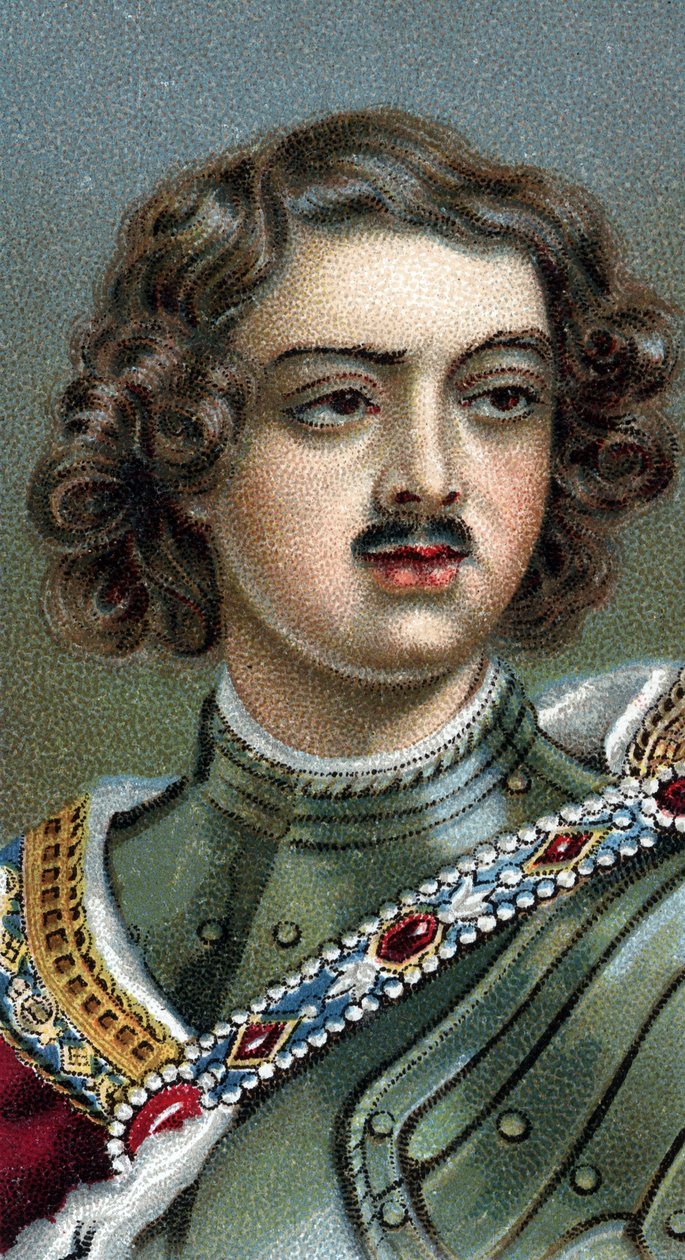 İngiliz imparatoru Peter the Great, Peter I veya Pyotr Alexeyevich Romanov