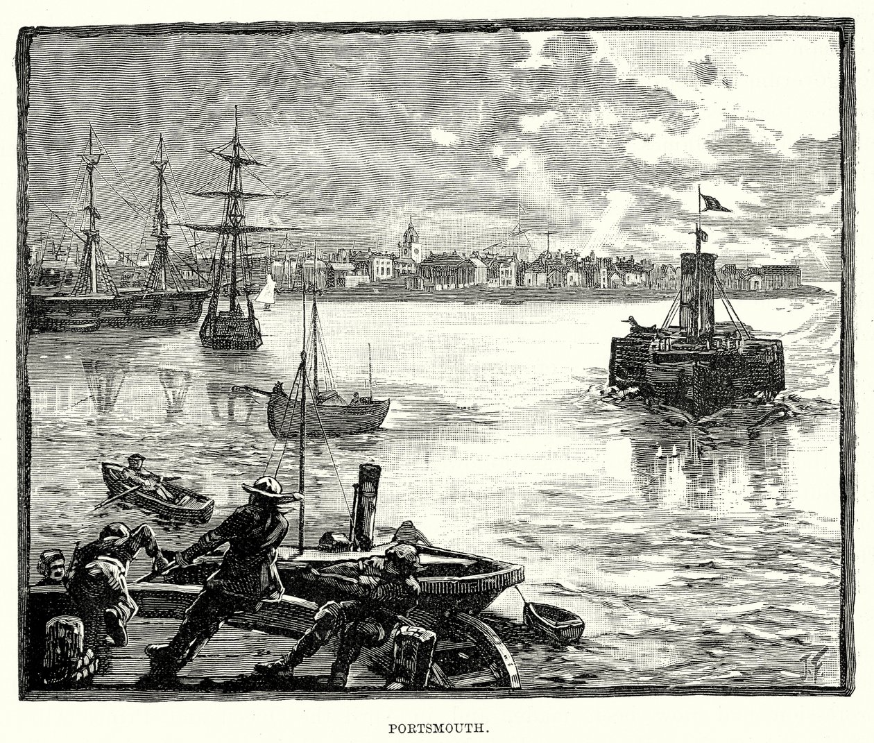 Portsmouth (gravür) by English School