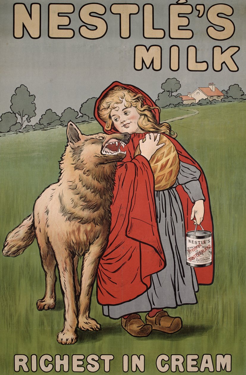 Poster reklam Nestles sütü, 1900 by English School