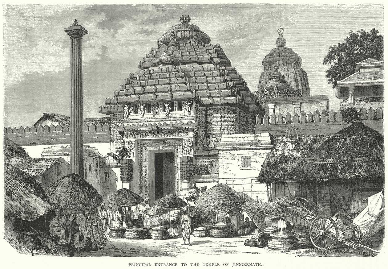 Juggernath Tapınağı Ana Girişi (gravür) by English School