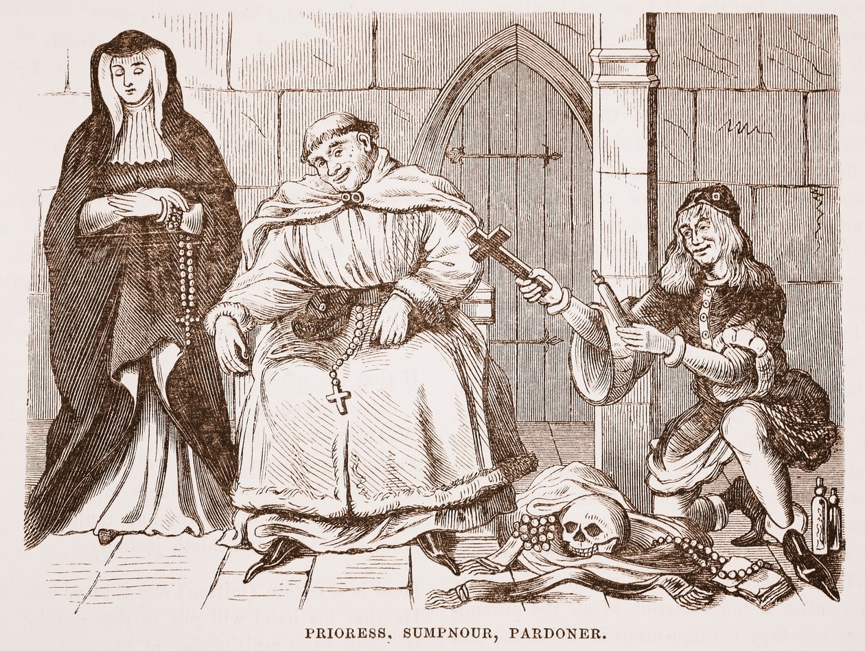 Rahip, Sumpnour, Pardoner by English School