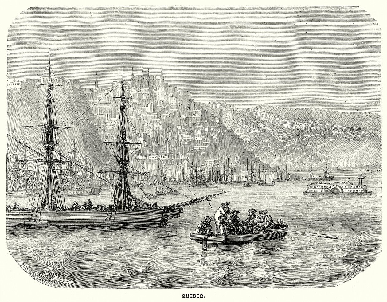 Quebec (gravür) by English School