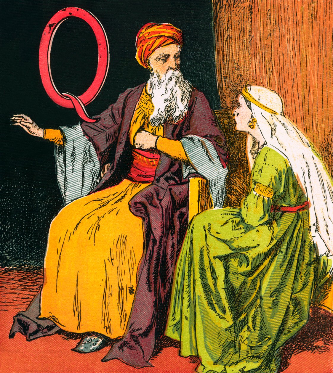 Saba Melikesi (renkli taş baskı) by English School