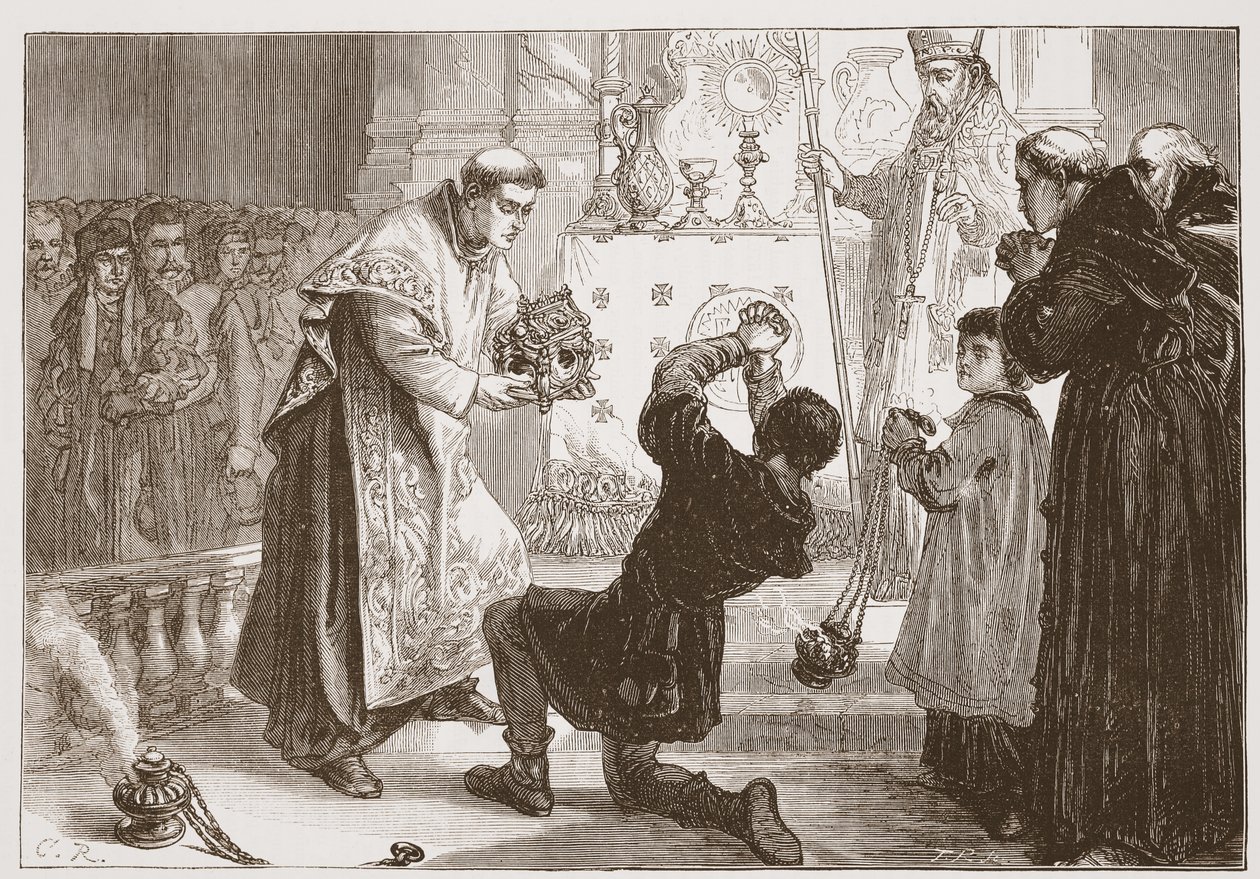Radziwills Mucizesi: sahte bir şeytanı iyileştirmek, James Aitken Wylie (1808-1890) tarafından yazılan Protestanlığın Tarihinden bir örnek, pub. 1878 by English School