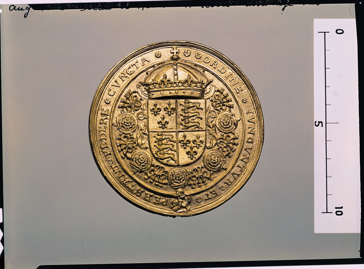 Henry VIII (1491-1547) (altın) mührünün arka yüzü (ön yüz için bkz. 183056) by English School