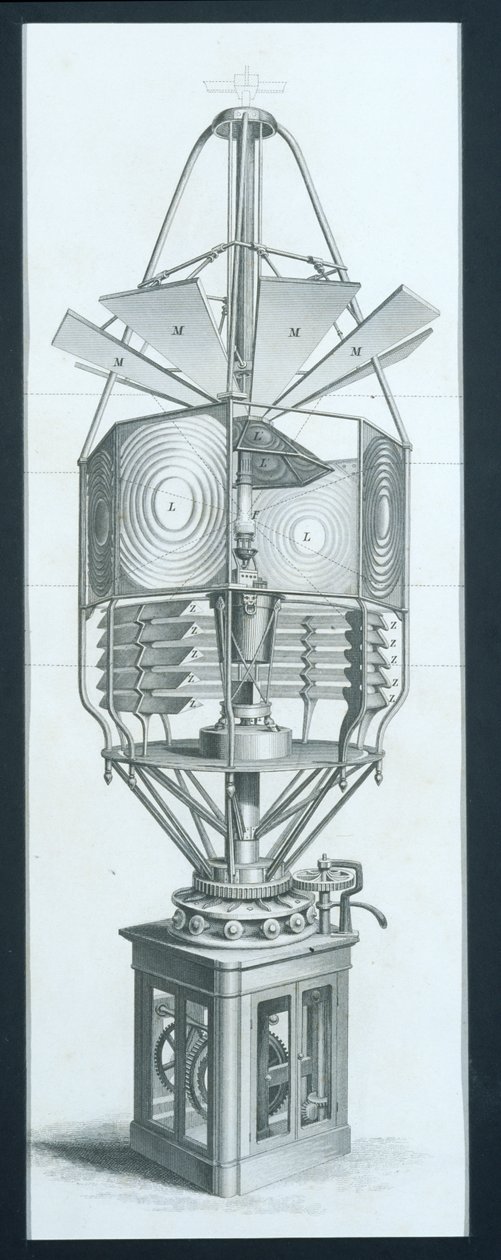 Bir Deniz Feneri için Döner Dioptrik Aparatı, Cyclopaedia of Faydalı Sanatlar ve İmalatlardan Charles Tomlinson tarafından düzenlendi, c.1880