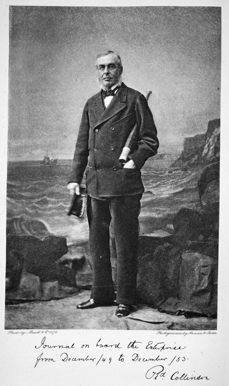 Richard Collinson - HMS Enterprise'da keşif lideri, 1876 (fotogravür) by English School