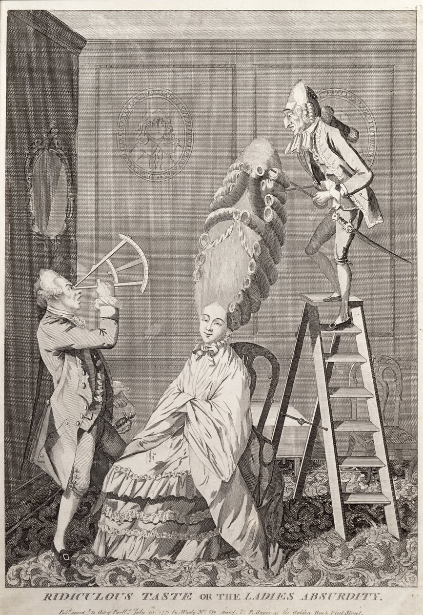Saçma Tat ya da Bayan Saçma, pub. A. Darly, Londra, 1771 by English School