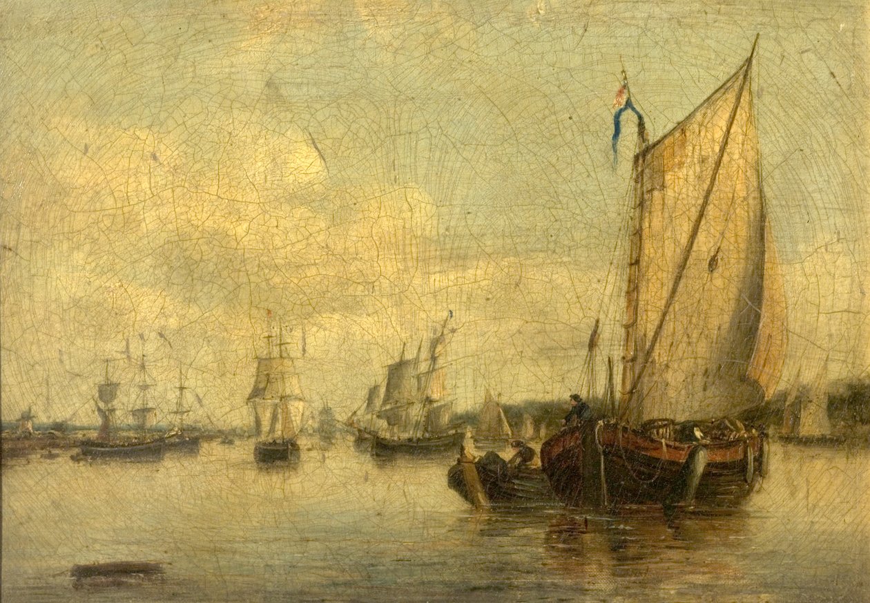 Nakliye ile Nehir Manzarası by English School