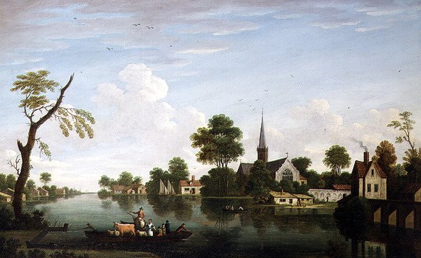 Norwich Yakınında Nehir Manzaralı by English School