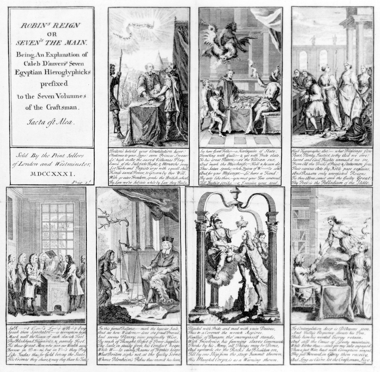 Robins Reign veya Sevens the Main, 1731 by English School