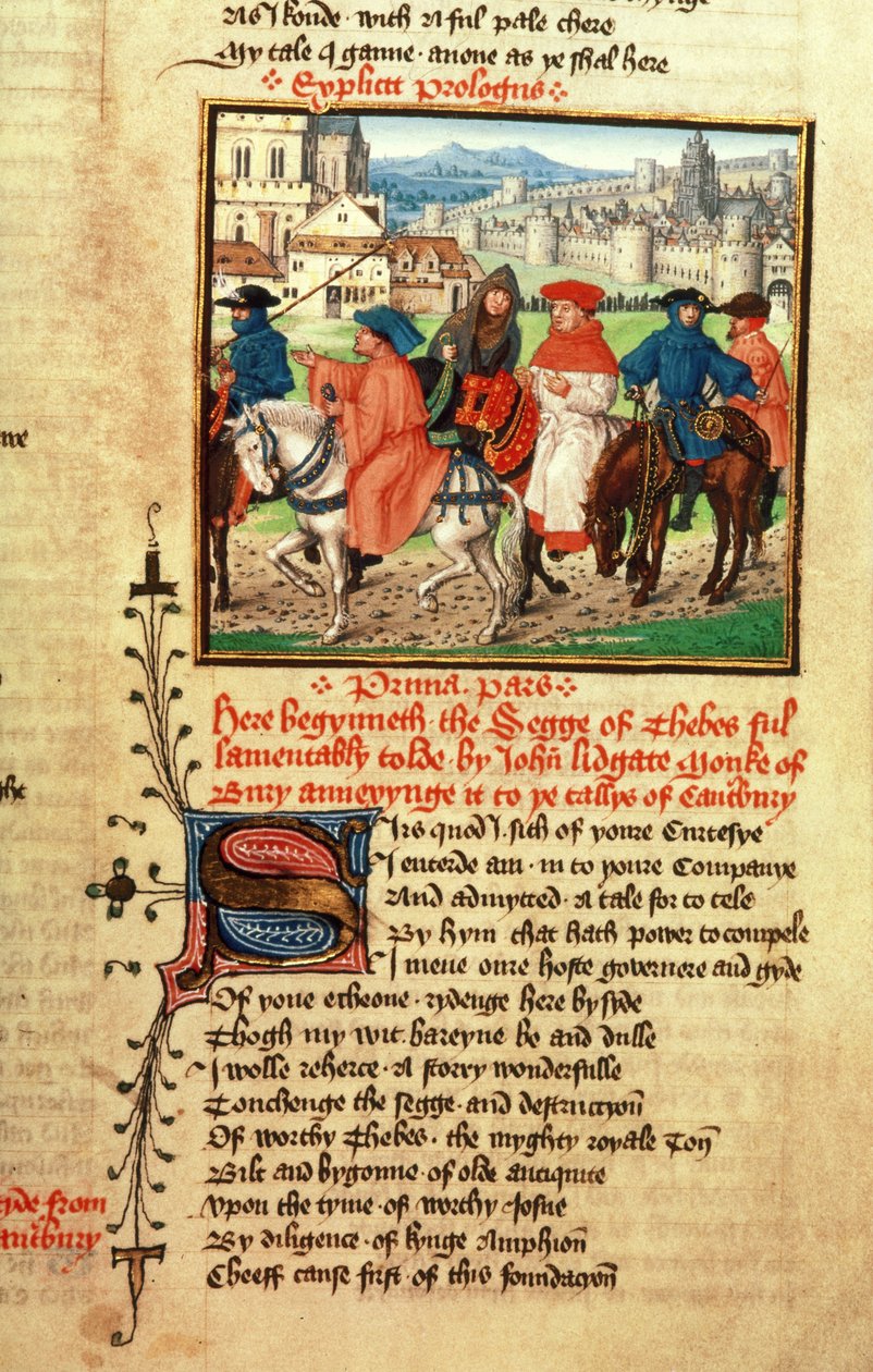 Roy 18 D 11 f.148 Lydgate ve Canterbury