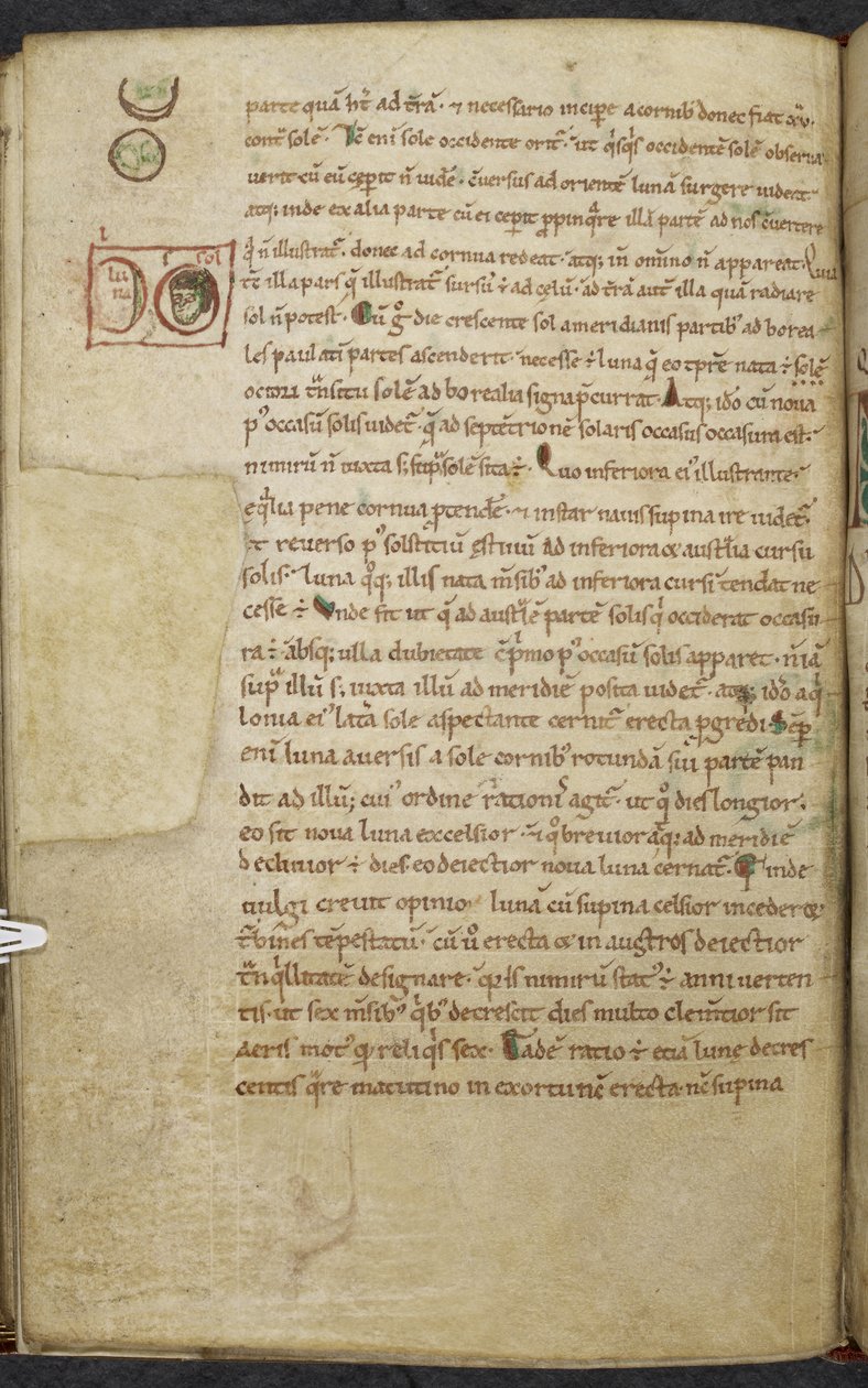 Royal 13. A.XI, f.55vGüneş ve Ay