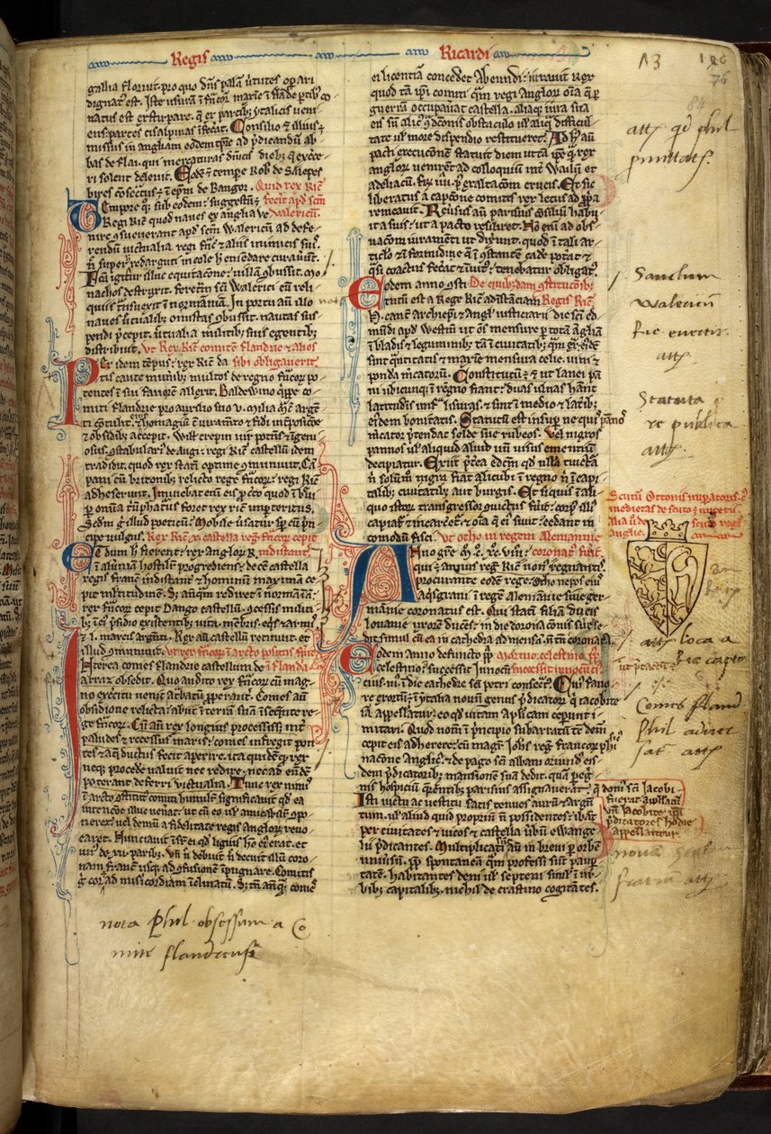Kraliyet 14 C.VII ff.86v Aslan Yürekli Richard