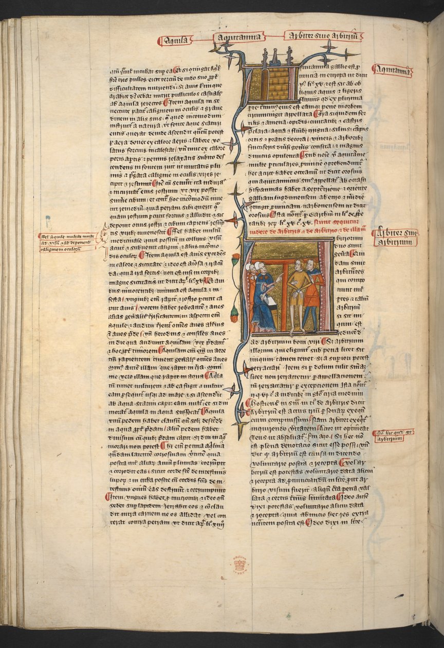 Royal 6 E VI, f.128v Arbiter, Arbitration (Hakim, Karar), 