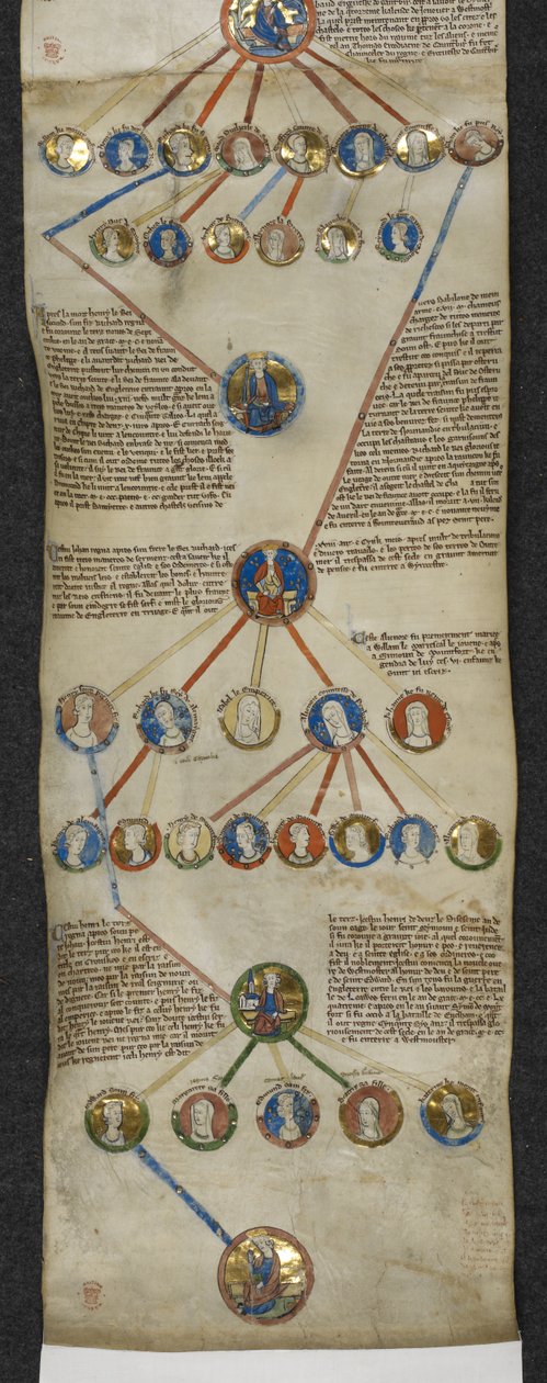 Kraliyet MS 14 BV, İngiliz Krallarının Şecere Chronicle, Henry II'den Edward I'e (parşömen) by English School
