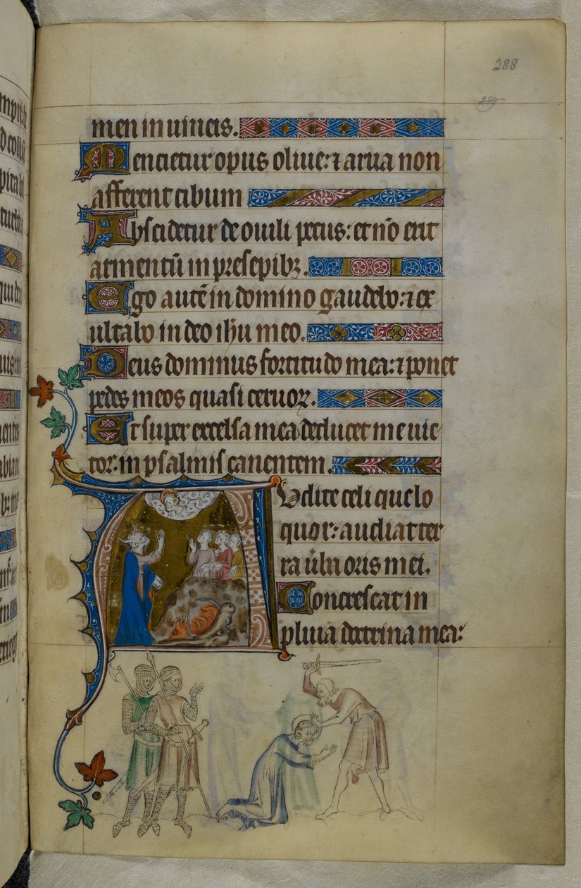 Royal MS 2 B VII f.288r, The Queen Mary Psalter'dan, c.1310-20 (parşömen) by English School